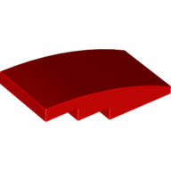 Lego kostka (kostička) 4x2 zakulacená zakřivená, červená (4613174)